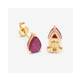 Genuine Pink Ruby 10K gold Earrings