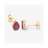 Genuine Pink Ruby 10K gold Earrings