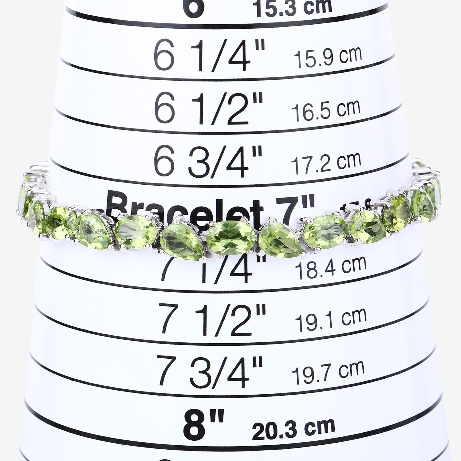 Natural Peridot Tennis Bracelet Silver Fine Color Jewels