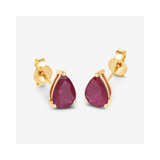 Genuine Pink Ruby 10K gold Earrings