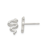 Silver Snake Earrings