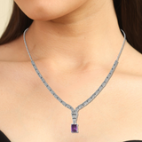 Natural Amethyst Art Deco Necklace