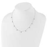 Collar con capas de diamantes de laboratorio en oro blanco de 14 quilates para mujer