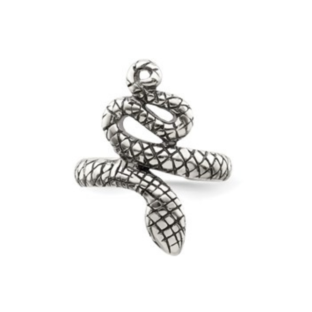 Antiqued Snake Toe Ring