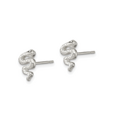 Silver Snake Earrings