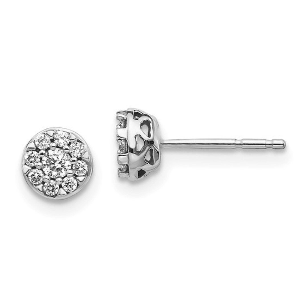 14K gold earring designs, white gold diamond jewelry