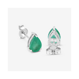 Genuine Zambian Emerald 10K Earrings