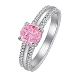 Pink Cz Gemstone 2 ct Ring Pink Rings 