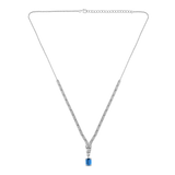 Natural London Blue Topaz Birthstone Necklace