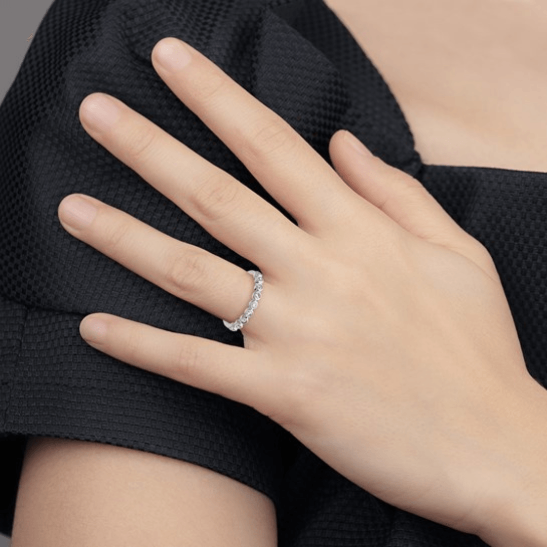 14K White Gold Lab Diamond Half Eternity Ring Fine Color Jewels 14k gold jewelry, 14k White Gold, 14K White Gold Lab Grown Diamond wedding gift, Bezel Diamond Eternity Band, bezel diamond ring, Bezel-Set Wedding Ring, DIAMOND STACKING RING, dla-dm-discount-all-153807, half Eternity Band, Lab Diamond Band, ring stacking, stacking ring