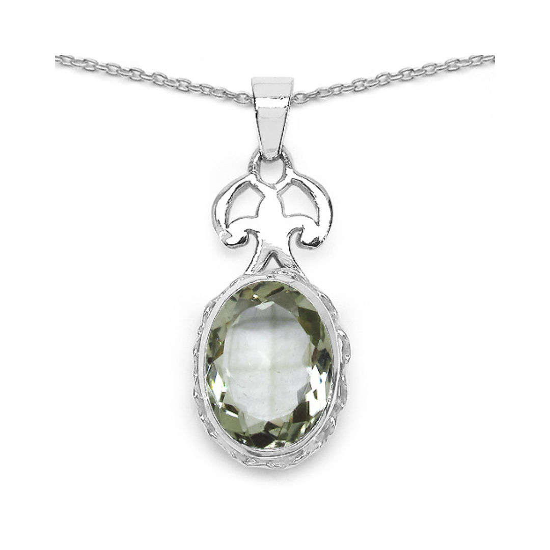 Genuine Green Amethyst Jewelry Set