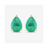 Genuine Zambian Emerald 10K Earrings