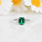 Colombian Created Emerald Three Stone Ring Fine Color Jewels best gift for girls, best gift for women, Christmas gift, Colombian emerald engagement ring, Colombian emerald ring, dla-dm-discount-all-154898, Emerald Gemstone Jewelry, emerald rings for women, gift for her, Gift for Mom, gift from daughter, gift ideas for her, gifts for her, green promise ring, Lab Emerald Ring, lab grown emerald ring, may birthstone ring, Mother's Day Gift, New Year gift, ring for women, Valentine's Day gift