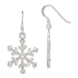 Snowflake Dangle Silver Earrings