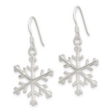 Snowflake Dangle Silver Earrings