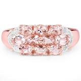 Morganite Cluster Rose Gold Ring