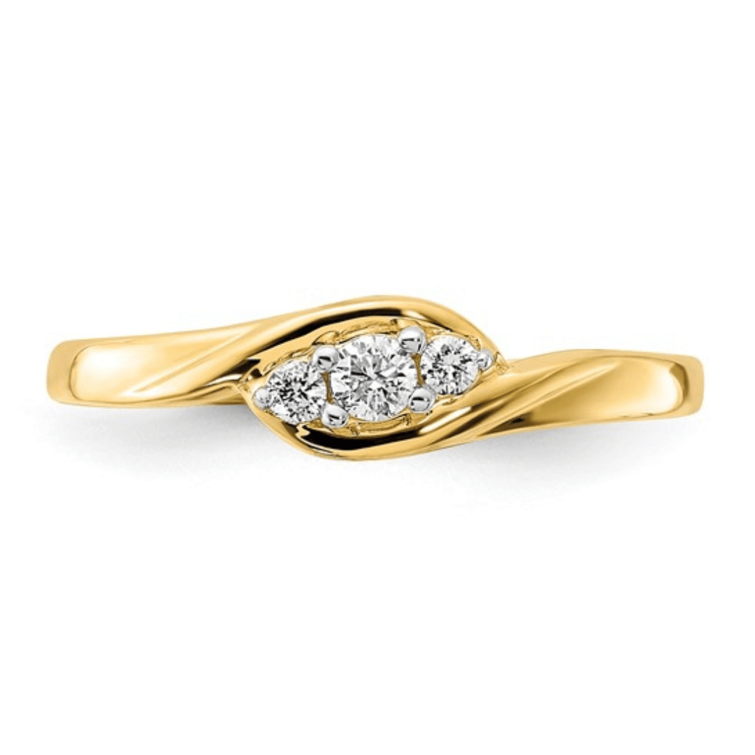 three diamond ring design, elegant ring design for her