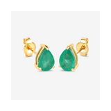 Genuine Zambian Emerald 10K Earrings