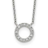 Sterling Silver CZ Circle Necklace