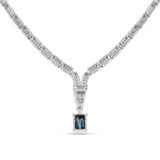 Natural London Blue Topaz Birthstone Necklace