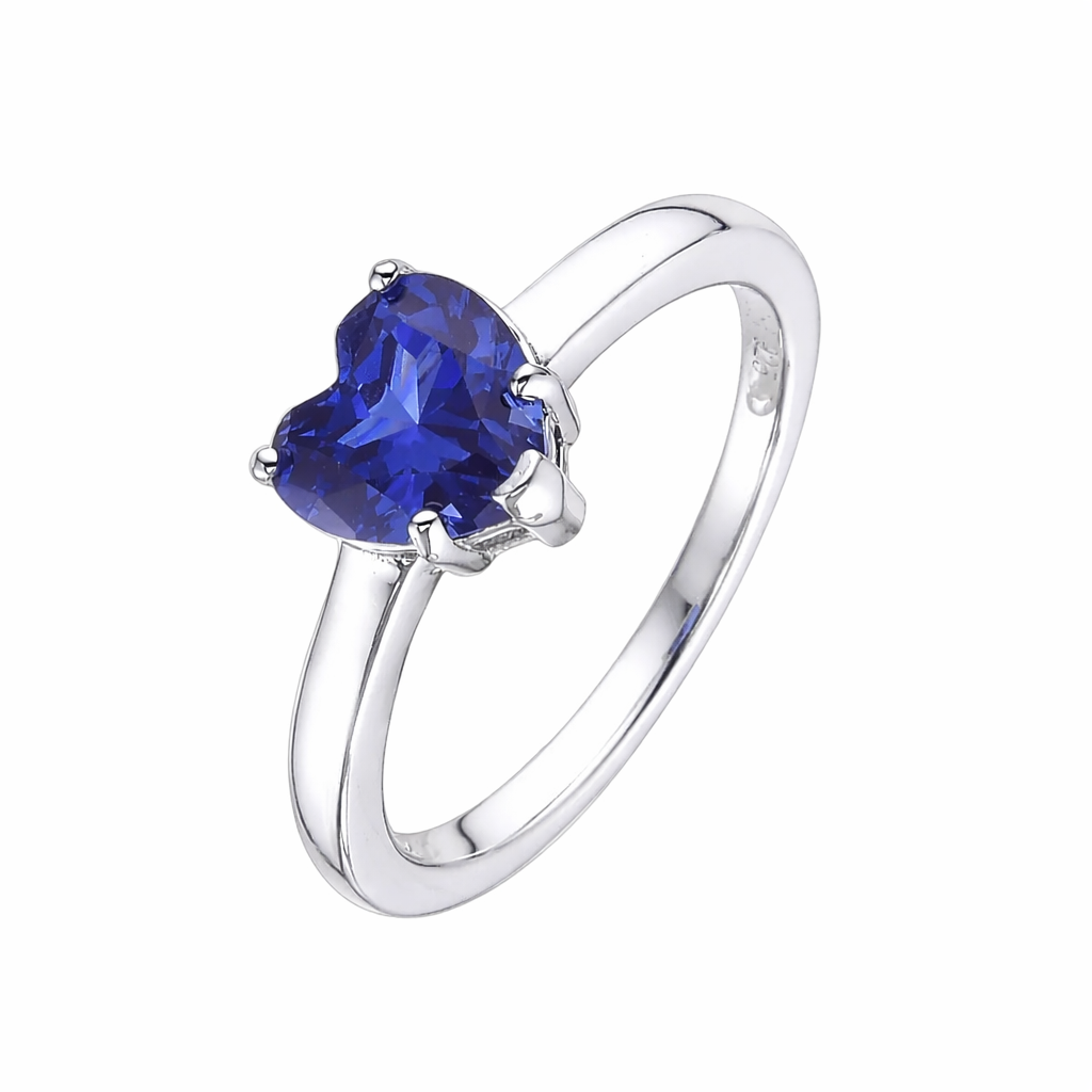 Ceylon Sapphire Heart Shaped Ring