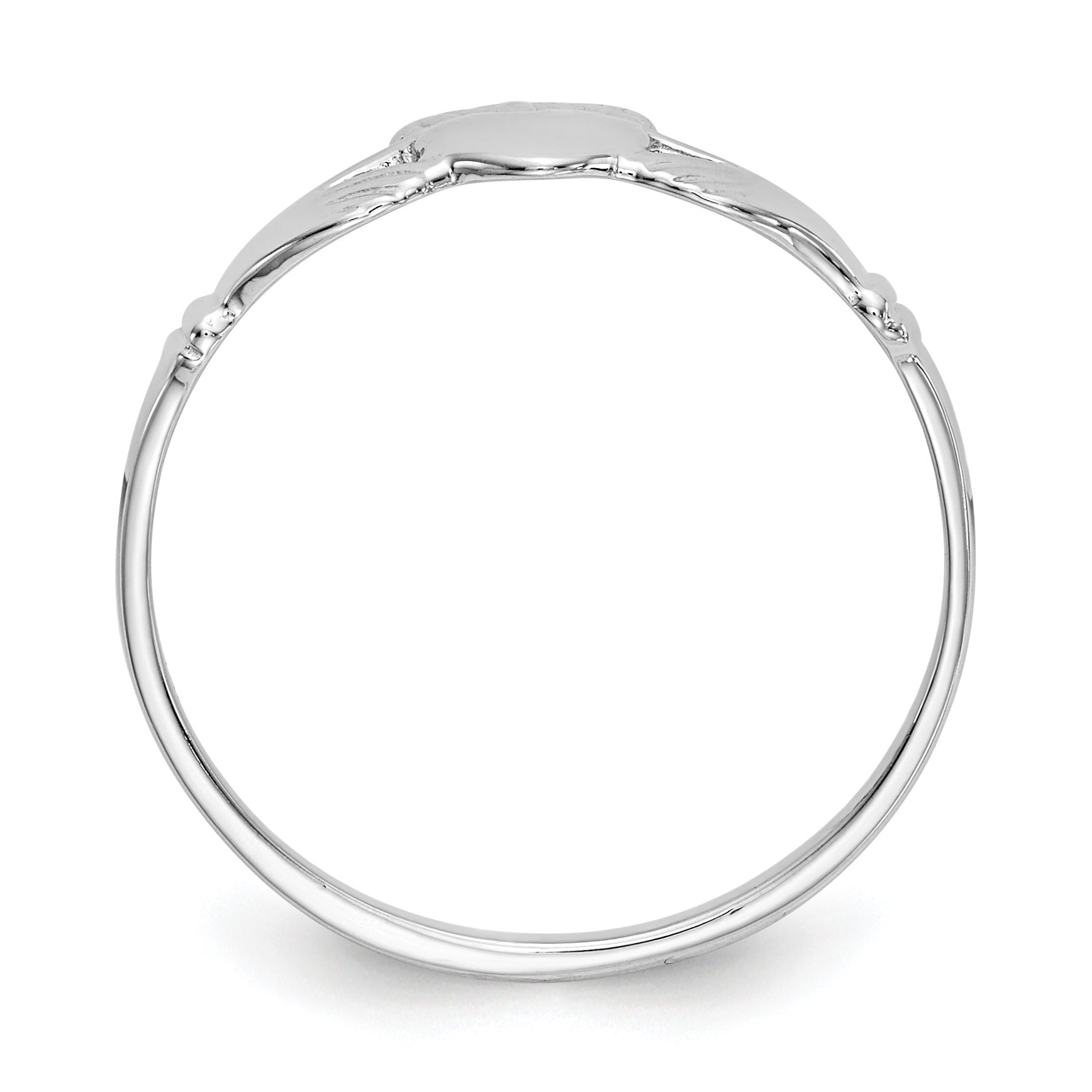 14k White Gold Irish Claddagh Ring