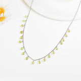 Dainty Layered Peridot Necklace