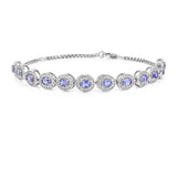 Silver Tanzanite Tennis Bracelet