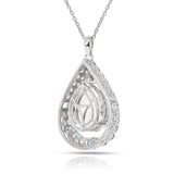 Natural White Topaz Teardrop Blue Topaz Necklace