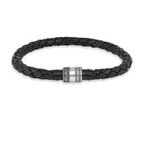 Pulsera de cuerda negra para hombre