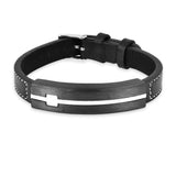 Pulsera minimalista de cuero negro