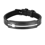 Minimalist Black Leather Bracelet