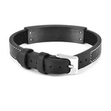 Pulsera minimalista de cuero negro