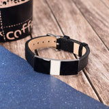 Real Black Leather Bracelet