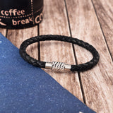 Braided Leather Bracelet For Mens