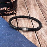 Pulsera de cuerda negra para hombre