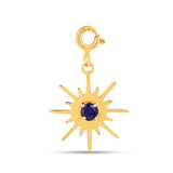 Sun Charm Sapphire Pendant Fine Color Jewels 18k Yellow Gold, best gift for girls, Christmas gift, Dainty Necklace, dla-dm-discount-all-154898, Gemstone Charm, gemstone pendant, Gift for Mom, gift from daughter, gift ideas for her, gifts for her, Mother's Day Gift, New Year gift, Summer Jewelry, Sun Charm Pendant, sunburst Charm, Tiny Sun Charms, Valentine's Day gift