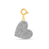 cluster diamond heart charm pendant