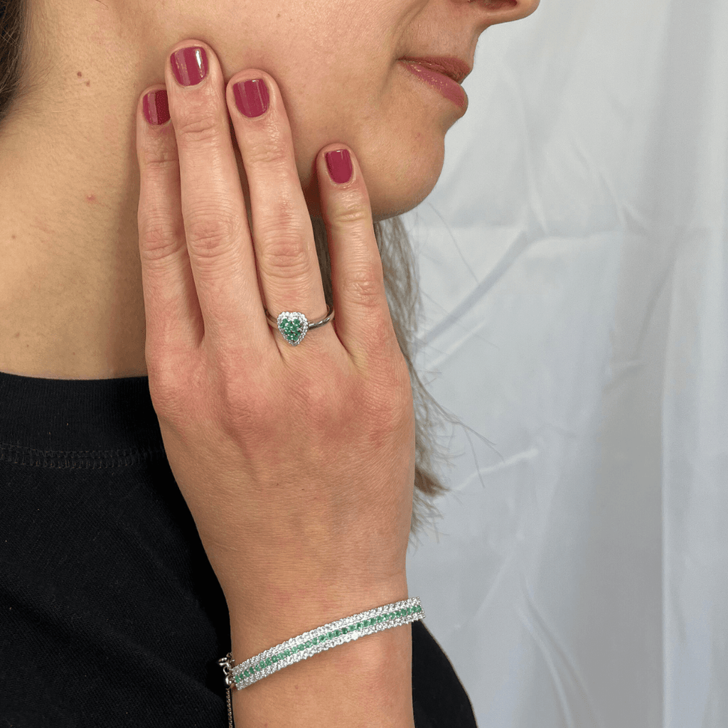 Emerald Cuff Bracelet - FineColorJewels