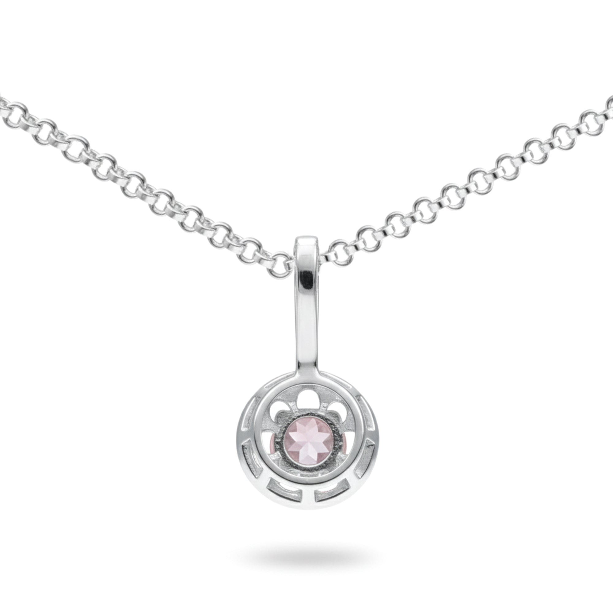 Natural Rose Quartz Pendant Necklace