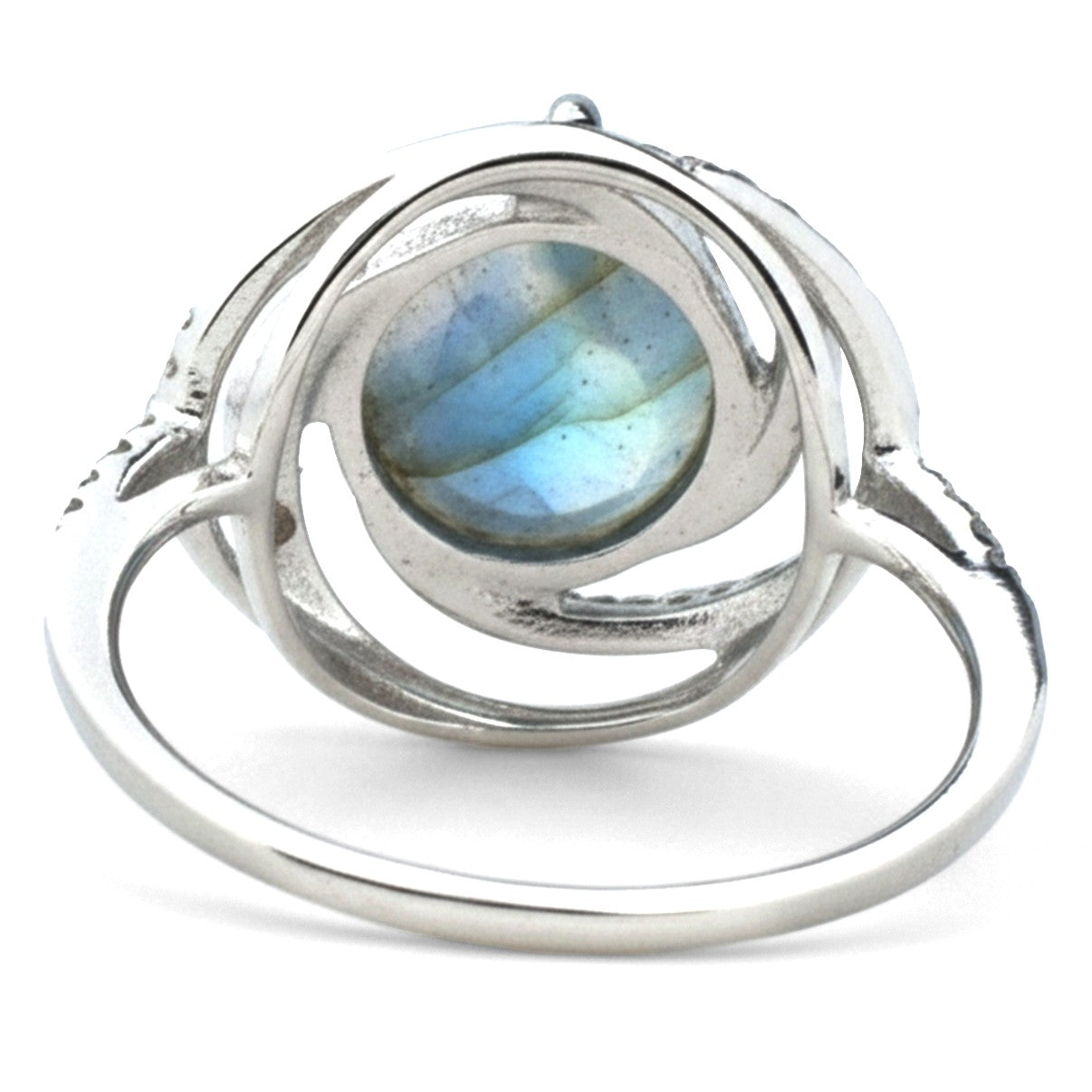 Natural Labradorite 925 Sterling Silver Statement Ring