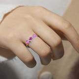 Pink Sapphire Three Stone Ring Fine Color Jewels affordable ring, best gift for girls, best gift for women, Christmas gift, dla-dm-discount-all-154898, engagement ring, engagement rings, gift for her, Gift for Mom, gift for women, gift from daughter, Lab Grown Pink Sapphire, New Year gift, Pink Three Stone, ring for women, Round Sapphire Ring, sterling silver ring, Sterling SilverRing, three stone ring, Valentine's Day gift