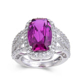 Purple Sapphire Cushion Statement Ring