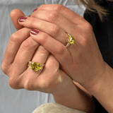 Golden Radiance Cushion Ring - FineColorJewels