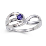 Purple Sapphire Dainty Fashion Ring, 925 sterling silver plated rings for her, unique style ring designs for her