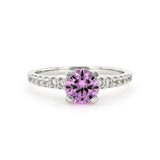 Created Pink Sapphire Ring