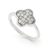 Four-Leaf Clover Moissanite Ring - FineColorJewels