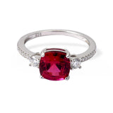 Lab Grown Ruby Three Stone Ring Fine Color Jewels 925 Sterling Silver Ruby Ring, best gift for girls, best gift for women, Christmas gift, dla-dm-discount-all-154898, gift for her, Gift for Mom, gift from daughter, July Birthstone Jewelry, Lab Created Ruby, lab grown ruby, Mother's Day Gift, New Year gift, red stone ring, ring for her, ring for women, Ruby pave ring, ruby ring, ruby three stone ring, Silver Three Stone ring, three stone ring, Valentine's Day gift