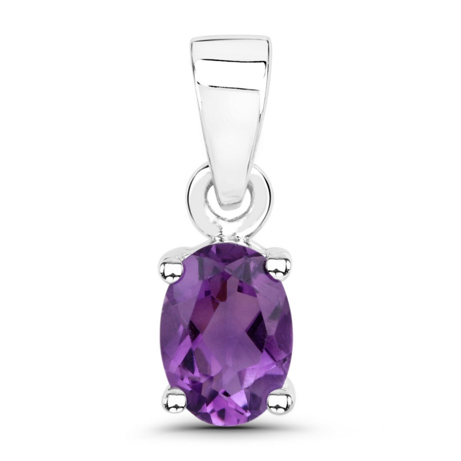 Genuine Amethyst Solitaire Pendant Only
