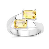 Genuine Citrine Bypass Ring